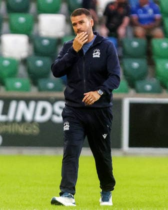 UEFA Europa Conference League First Qualifying Round Second Leg, Windsor Park, Belfast 16 7 2026 Linfield vs Nomme Kalju Linfield manager David Healy dejected after the match David Healy dejected after the match 16 7 2026  Copyright: xx 160726JP3football031