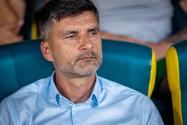ZILINA - HAJDUK SPLIT Head coach of Zilina Pavol Stano during the second leg of First qualifying round of UEFA Europa League football match between MSK Zilina and Hajduk Split at the MSK Zilina Stadium Pod Dubnom. Zilina, Slovakia, July 16, 2026. Photo by Branislav Racko Copyright: xx 080A4349