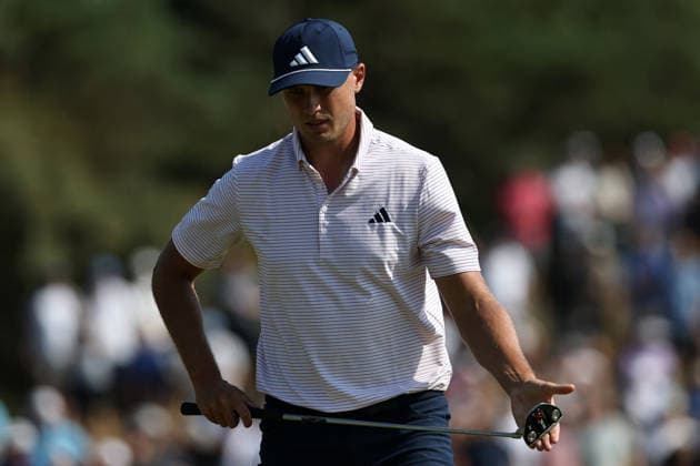 16th July 2026; Royal Birkdale Golf Club, Southport, Merseyside, England; The Open Championship, Round One; Ludvig Aberg (SWE) putting on the 4th green DavidxBlunsden