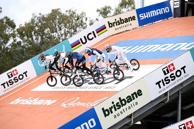RECORD DATE NOT STATED 17th July 2026; Brisbane SX International BMX Centre, Brisbane, Queensland, Australia: 2026 UCI BMX Racing World Championships, Day One; the womens elite riders during practice on day 1 NigelxOwen