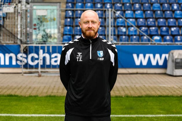Physiotherapeut Thorben Emke, 1. FC Magdeburg - 2. Fussball Bundesliga Porträttermin 2. BL 2026 2027 offizieller Fototermin 1. FC Magdeburg in der Avnet Arena in Magdeburg - Porträt, Portrait, Einzelbild, Deutschland, Fussball, Maenner, GER, 16.07.2026 *** Physical Therapist Thorben Emke, 1. FC Magdeburg, 2. Bundesliga, Portrait Session, 2026–2027 Season, Official Photo Session, 1. FC Magdeburg at the Avnet Arena in Magdeburg, Portrait, Single Image, Germany, Soccer, Men, GER, July 16, 2026 Christian Schroedter
