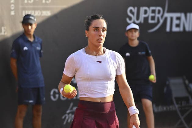 IPA86753714 - Martina Trevisan of Italy faces Aurora Zantedeschi of Italy in the round of 16 at the ATV Bancomat Tennis Open WTA, Tennis Damen 125 at the Antico Tiro a Volo Club on July 16, 2026, in Rome, Italy. (Photo by Roberto Bettacchi)  Copyright: xRobertoxBettacchi IPAxSportx xx 86753714