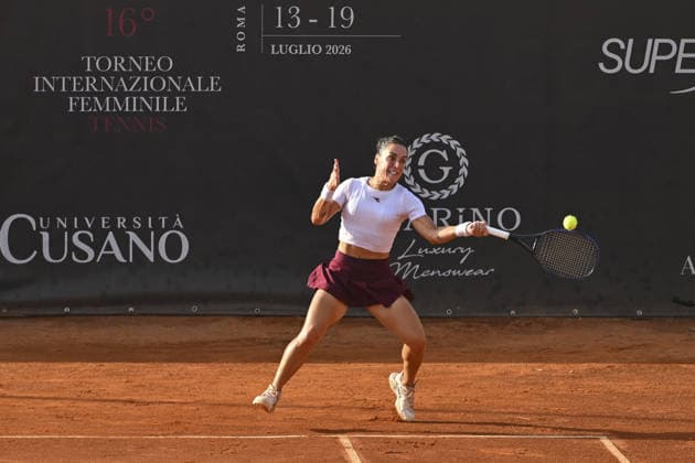 IPA86753721 - Martina Trevisan of Italy faces Aurora Zantedeschi of Italy in the round of 16 at the ATV Bancomat Tennis Open WTA, Tennis Damen 125 at the Antico Tiro a Volo Club on July 16, 2026, in Rome, Italy. (Photo by Roberto Bettacchi)  Copyright: xRobertoxBettacchi IPAxSportx xx 86753721