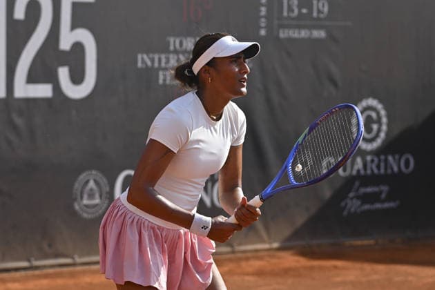 IPA86753828 - Rutuja Bhosale of India and Yu-Yun Li of Taiwan faced off against Naima Karamoko of Switzerland and Darja Seme?istaja of Latvia in the quarterfinals match at the ATV Bancomat Tennis Open WTA, Tennis Damen 125 at the Antico Tiro a Volo Club on July 16, 2026 in Rome, Italy. (Photo by Roberto Bettacchi)  Copyright: xRobertoxBettacchi IPAxSportx xx 86753828