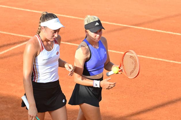 IPA86753839 - Nika Radisic of Slovenia and Lucija Ciric Bagaric of Croatia during their quarterfinal match against Daria Astachova of Russia and Sofia Lansere of Russia at the ATV Bancomat Tennis Open WTA, Tennis Damen 125 at the Antico Tiro a Volo Club on July 16, 2026 in Rome, Italy. (Photo by Roberto Bettacchi)  Copyright: xRobertoxBettacchi IPAxSportx xx 86753839