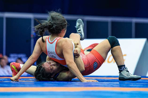 Wrestling Ranking Series Polyak & Janos & Istvan Memorial 50kg WW - Ziqi Feng (CHN) df. Samara Rosario Chavez (USA) *** Wrestling Ranking Series: Janos Istvan Polyak Memorial, 50kg Open Weight: Ziqi Feng (CHN) def. Samara Rosario Chavez (USA) Copyright: xUnitedxWorldxWrestlingx xAmirrezx United World Wrestling Kadir C