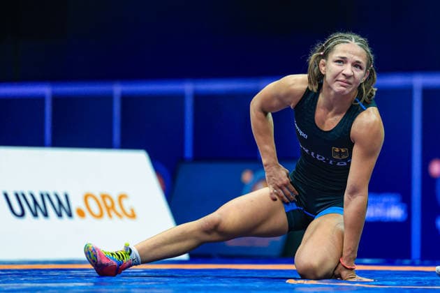 Wrestling Ranking Series Polyak & Janos & Istvan Memorial 55kg WW - Anastasia Blayvas (GER) *** Wrestling Ranking Series: Janos Istvan Polyak Memorial, 55 kg, Women s Weight Class: Anastasia Blayvas (GER) Copyright: xUnitedxWorldxWrestlingx xAmirrezx United World Wrestling Kadir C