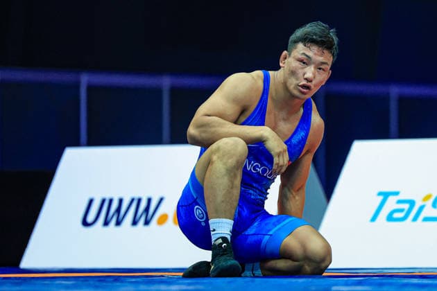 Wrestling Ranking Series Polyak & Janos & Istvan Memorial 79kg FS - Suldkhuu Olonbayar (MGL) df. Dzhabrail Gadzhiev (AZE) *** Wrestling Ranking Series: Janos Istvan Polyak Memorial, 79 kg Freestyle: Suldkhuu Olonbayar (MGL) defeated Dzhabrail Gadzhiev (AZE) Copyright: xUnitedxWorldxWrestlingx xAmirrezx United World Wrestling Kadir C