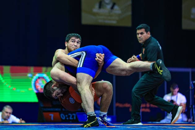 Wrestling Ranking Series Polyak & Janos & Istvan Memorial 97kg FS - Akhmed Magomed O Tazhudinov (BRN) df. Batyrbek Tsakulov (SVK) *** Wrestling Ranking Series: Janos Istvan Polyak Memorial, 97 kg Freestyle: Akhmed Magomed O. Tazhudinov (BRN) def. Batyrbek Tsakulov (SVK) Copyright: xUnitedxWorldxWrestlingx xAmirrezx United World Wrestling Kadir C