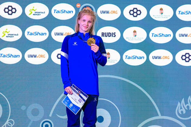 Wrestling Ranking Series Polyak & Janos & Istvan Memorial Podium 55kg WW - Gold: Nataliia Klivchutska (UKR) *** Wrestling Ranking Series: Janos Istvan Polyak Memorial, 55kg WW Gold Medalist: Nataliia Klivchutska (UKR) Copyright: xUnitedxWorldxWrestlingx xAmirrezx United World Wrestling Kadir C