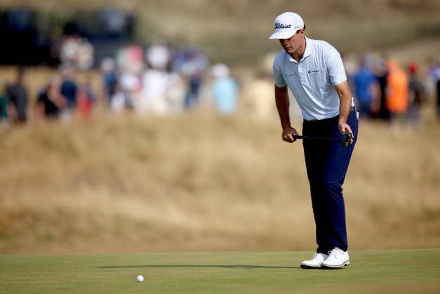 154th Open Golf Championships - Round 2 Jackson Suber of the USA lines up a putt on the 9th green during Round 2 of the British Open Golf Championships at Royal Birkdale in Southport, Britain, 17 July 2026. SOUTHPORT UNITED KINGDOM  Copyright: xADAMxVAUGHANx