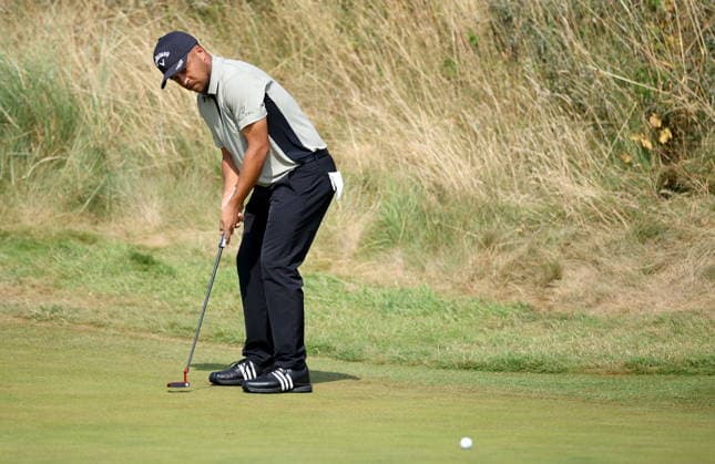 154th Open Golf Championships - Round 2 Xander Schauffele of the USA plays a putt on the 2nd hole during Round 2 of the British Open Golf Championships at Royal Birkdale in Southport, Britain, 17 July 2026. SOUTHPORT UNITED KINGDOM  Copyright: xADAMxVAUGHANx