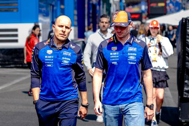 SPA - Gianpiero Lambiase, the regular engineer of Formula 1 driver Max Verstappen of Oracle Red Bull Racing, Formula 1 driver Max Verstappen of Oracle Red Bull Racing during the Formula 1 Belgium at Spa Francorchamps on July 17, 2026 in Spa, Belgium. (Photo by DeFodi Images) - *** SPA Gianpiero Lambiase, the regular engineer for Oracle Red Bull Racing Formula 1 driver Max Verstappen, during the Formula 1 Belgian Grand Prix at Spa-Francorchamps on July 17, 2026, in Spa, Belgium. Photo by DeFodi Images