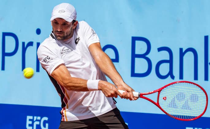 July 17, 2026, Gstaad, Bern, Switzerland: Gstaad Switzerland, 07 17 2026: VALENTIN VACHEROT of Monaco is in action during quater-finals of EFG Swiss Open Gstaad ATP, Tennis Herren 250,Tennis Herren 250, which is known as the Swiss Gstaad Open and took place at Roy Emerson Arena in Gstaad, which is located in the famous ski resort of Gstaad and which is located in the Bernese Oberland. Tennis 2026: Swiss Open  - ZUMAd206 20260717_zip_d206_007 Copyright: xEricxDubostx
