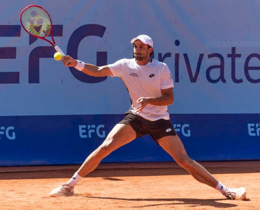 July 17, 2026, Gstaad, Bern, Switzerland: Gstaad Switzerland, 07 17 2026: VALENTIN VACHEROT of Monaco is in action during quater-finals of EFG Swiss Open Gstaad ATP, Tennis Herren 250,Tennis Herren 250, which is known as the Swiss Gstaad Open and took place at Roy Emerson Arena in Gstaad, which is located in the famous ski resort of Gstaad and which is located in the Bernese Oberland. Tennis 2026: Swiss Open  - ZUMAd206 20260717_zip_d206_026 Copyright: xEricxDubostx