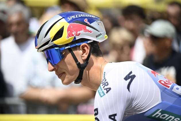 German Florian Lipowitz of Red Bull-BORA-hansgrohe pictured before the start of stage 13 of the 2026 Tour de France cycling race, a stage of 205km from Dole to Belfort, on Friday 17 July 2026. The 113th edition of the Tour de France starts on Saturday 4 July in Barcelona, Spain, and will finish in Paris, France on the 26th of July. JASPERxJACOBS  x181324413x