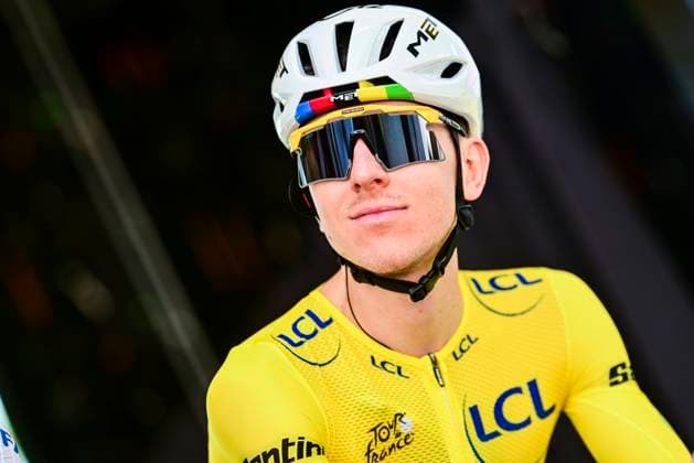Tour de France 2026 Stage 13 BELFORT, FRANCE - JULY 17 : Pogacar Tadej (SLO) of UAE Team Emirates XRG on the podium before the start of race during stage 13 of the 113rd edition of Tour de France an UCI World Tour 2.UWT cycling road race stage for Men Elite of 205 km with start in Dole and finish in Belfort on July 17, 2026 in Belfort, France, 17 07 2026 Belfort France  Copyright: xPeterxDexVoechtx
