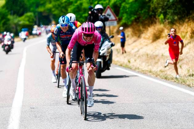 Tour de France 2026 Stage 13 BELFORT, FRANCE - JULY 17 : Asgreen Kasper (DEN) of EF Education EasyPost leading the escape pack during stage 13 of the 113rd edition of Tour de France an UCI World Tour 2.UWT cycling road race stage for Men Elite of 205 km with start in Dole and finish in Belfort on July 17, 2026 in Belfort, France, 17 07 2026 Belfort France  Copyright: xLucaxBettinix