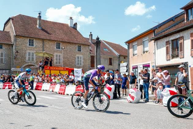 Tour de France 2026 Stage 13 BELFORT, FRANCE - JULY 17 : Schmid Mauro (SUI) of Team Jayco AlUla in action during stage 13 of the 113rd edition of Tour de France an UCI World Tour 2.UWT cycling road race stage for Men Elite of 205 km with start in Dole and finish in Belfort on July 17, 2026 in Belfort, France, 17 07 2026 Belfort France  Copyright: xLucaxBettinix