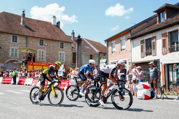 Tour de France 2026 Stage 13 BELFORT, FRANCE - JULY 17 : Campenaerts Victor (BEL) of Team Visma Lease a Bike, Mcnulty Brandon (USA) of UAE Team Emirates - XRG in action during stage 13 of the 113rd edition of Tour de France an UCI World Tour 2.UWT cycling road race stage for Men Elite of 205 km with start in Dole and finish in Belfort on July 17, 2026 in Belfort, France, 17 07 2026 Belfort France  Copyright: xLucaxBettinix