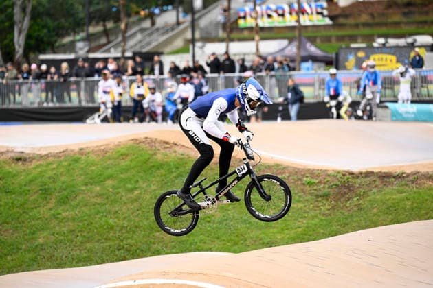 RECORD DATE NOT STATED 17th July 2026; Brisbane SX International BMX Centre, Brisbane, Queensland, Australia: 2026 UCI BMX Racing World Championships, Day One; 534 Leo LE BOUGEANT (Men Under 23) FRA during practice on day 1 NigelxOwen