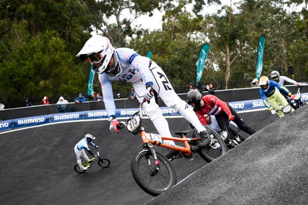 RECORD DATE NOT STATED 17th July 2026; Brisbane SX International BMX Centre, Brisbane, Queensland, Australia: 2026 UCI BMX Racing World Championships, Day One; 213 Drew POLK (Men Elite) USA during practice on day 1 NigelxOwen