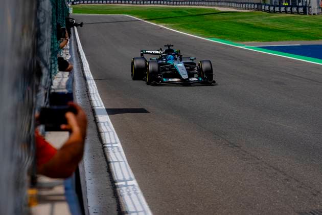 SPA - Formula 1 driver George Russell of the Mercedes AMG-Petronas Formula One Team during the Formula 1 Belgium at Spa Francorchamps on July 17, 2026 in Spa, Belgium. (Photo by DeFodi Images) - *** SPA Formula 1 driver George Russell of the Mercedes AMG Petronas Formula One Team during the Formula 1 Belgian Grand Prix at Spa-Francorchamps on July 17, 2026, in Spa, Belgium. Photo by DeFodi Images
