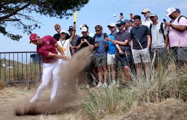 154th Open Golf Championships - Round 2 Lucas Herbert of Australia playing a shot from the rought on the 17th hole during Round 2 of the British Open Golf Championships at Royal Birkdale in Southport, Britain, 17 July 2026. SOUTHPORT UNITED KINGDOM  Copyright: xADAMxVAUGHANx
