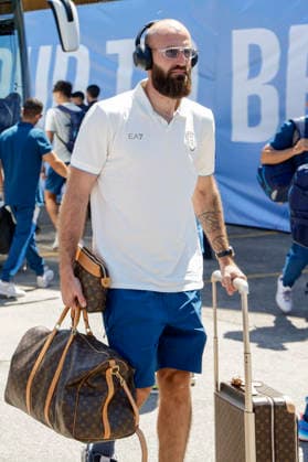 SSC Napoli preseason 2026-27 Napoli s Serbian goalkeeper Vanja Milinkovic Savic during the arrival of SSC Napoli™s 2026 27 pre-season training camp in Val di Sole, Trentino, Dimaro Folgarida, 17 July 2026. _BPH5205 Copyright: xAntonioxBalascox