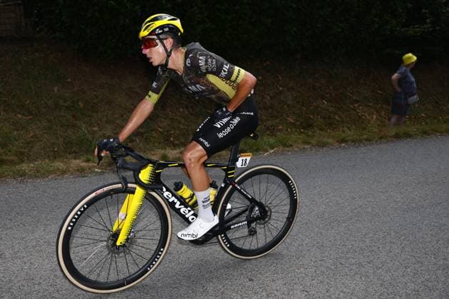 Italian Davide Piganzoli of Team Visma-Lease a Bike pictured in action during stage 13 of the 2026 Tour de France cycling race, a stage of 205km from Dole to Belfort, on Friday 17 July 2026. The 113th edition of the Tour de France starts on Saturday 4 July in Barcelona, Spain, and will finish in Paris, France on the 26th of July. POOLxLUCAxBETTINI  x181339413x