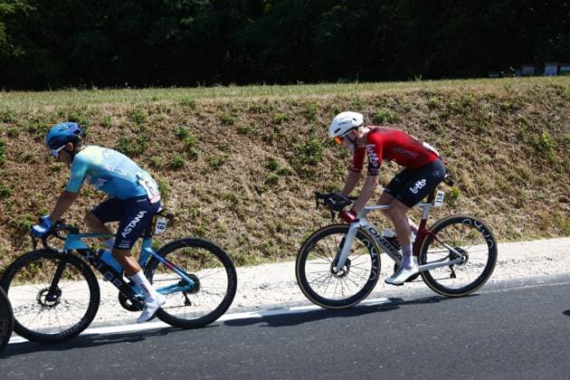 Tour de France 2026 Stage 13 BELFORT, FRANCE - JULY 17 : Zimmermann Georg (GER) of Lotto - Intermarche in action during stage 13 of the 113rd edition of Tour de France an UCI World Tour 2.UWT cycling road race stage for Men Elite of 205 km with start in Dole and finish in Belfort on July 17, 2026 in Belfort, France, 17 07 2026 Belfort France  Copyright: xLucaxBettinix