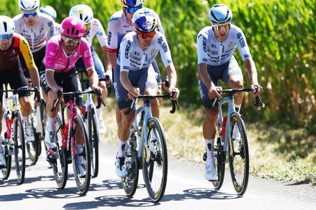 Irish Ben Healy of EF Education-EasyPost and British Thomas Pidcock of Pinarello-Q36.5 Pro Cycling Team pictured in action during stage 13 of the 2026 Tour de France cycling race, a stage of 205km from Dole to Belfort, on Friday 17 July 2026. The 113th edition of the Tour de France starts on Saturday 4 July in Barcelona, Spain, and will finish in Paris, France on the 26th of July. POOLxLUCAxBETTINI  x181340406x