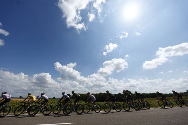 The pack of riders pictured in action during stage 13 of the 2026 Tour de France cycling race, a stage of 205km from Dole to Belfort, on Friday 17 July 2026. The 113th edition of the Tour de France starts on Saturday 4 July in Barcelona, Spain, and will finish in Paris, France on the 26th of July. POOLxLUCAxBETTINI  x181340724x