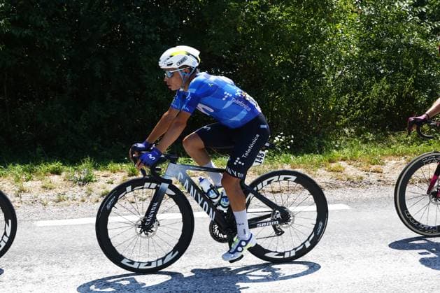Colombian Einer Augusto Rubio of Movistar Team pictured in action during stage 13 of the 2026 Tour de France cycling race, a stage of 205km from Dole to Belfort, on Friday 17 July 2026. The 113th edition of the Tour de France starts on Saturday 4 July in Barcelona, Spain, and will finish in Paris, France on the 26th of July. POOLxLUCAxBETTINI  x181343862x