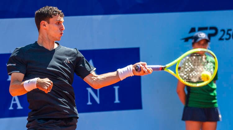July 17, 2026, Gstaad, Bern, Switzerland: Gstaad Switzerland, 07 17 2026: JUAN MANUEL CERUNDOLO of Argentina is in action during swmi-finals of EFG Swiss Open Gstaad ATP, Tennis Herren 250,Tennis Herren 250, which is known as the Swiss Gstaad Open and took place at Roy Emerson Arena in Gstaad, which is located in the famous ski resort of Gstaad and which is located in the Bernese Oberland. Gstaad Switzerland - ZUMAd206 20260717_zip_d206_059 Copyright: xEricxDubostx