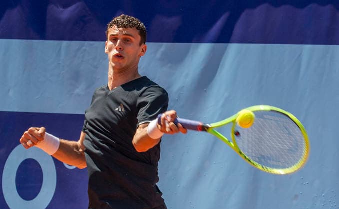 July 17, 2026, Gstaad, Bern, Switzerland: Gstaad Switzerland, 07 17 2026: JUAN MANUEL CERUNDOLO of Argentina is in action during swmi-finals of EFG Swiss Open Gstaad ATP, Tennis Herren 250,Tennis Herren 250, which is known as the Swiss Gstaad Open and took place at Roy Emerson Arena in Gstaad, which is located in the famous ski resort of Gstaad and which is located in the Bernese Oberland. Tennis 2026: Swiss Open  - ZUMAd206 20260717_zip_d206_064 Copyright: xEricxDubostx