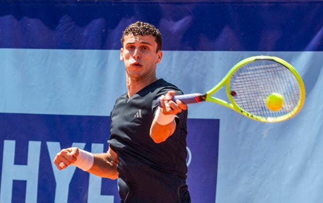 July 17, 2026, Gstaad, Bern, Switzerland: Gstaad Switzerland, 07 17 2026: JUAN MANUEL CERUNDOLO of Argentina is in action during swmi-finals of EFG Swiss Open Gstaad ATP, Tennis Herren 250,Tennis Herren 250, which is known as the Swiss Gstaad Open and took place at Roy Emerson Arena in Gstaad, which is located in the famous ski resort of Gstaad and which is located in the Bernese Oberland. Tennis 2026: Swiss Open  - ZUMAd206 20260717_zip_d206_065 Copyright: xEricxDubostx