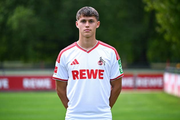 Jonathan Friemel; 1. FC Köln; 1.BL, Porträttermin 2026 2027 *** Jonathan Friemel, 1. FC Köln, Bundesliga, Photo Shoot 2026–2027
