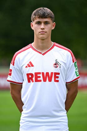 Jonathan Friemel; 1. FC Köln; 1.BL, Porträttermin 2026 2027 *** Jonathan Friemel, 1. FC Köln, Bundesliga, Photo Shoot 2026–2027