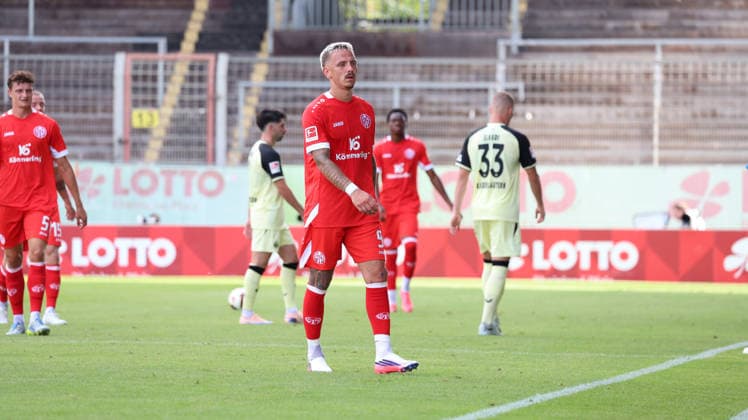 17.07.2026, xrekx, Fussball Testspiel, FSV Mainz 05 - 1.FC Kaiserslautern v.l. Phillip Tietz (1. FSV Mainz 05) (DFL DFB REGULATIONS PROHIBIT ANY USE OF PHOTOGRAPHS as IMAGE SEQUENCES and or QUASI-VIDEO) Mainz *** July 17, 2026, xrekx, Soccer Friendly Match, FSV Mainz 05 vs. 1. FC Kaiserslautern, photo by Phillip Tietz, 1. FSV Mainz 05. DFL and DFB regulations prohibit any use of photographs as image sequences and or quasi-video. Mainz