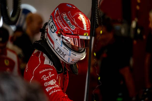 STAVELOT, BELGIUM: Charles Leclerc, racing for the Ferrari team during the 2026 Formula 1 Belgian Grand Prix at the Circuit de Spa-Francorchamps in Stavelot, Belgium