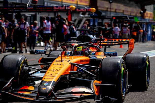 STAVELOT, BELGIUM: Oscar Piastri, racing for the McLaren F1 team during the 2026 Formula 1 Belgian Grand Prix at the Circuit de Spa-Francorchamps in Stavelot, Belgium