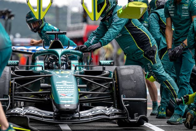 STAVELOT, BELGIUM: Lance Stroll, racing for the Aston Martin F1 team during the 2026 Formula 1 Belgian Grand Prix at the Circuit de Spa-Francorchamps in Stavelot, Belgium