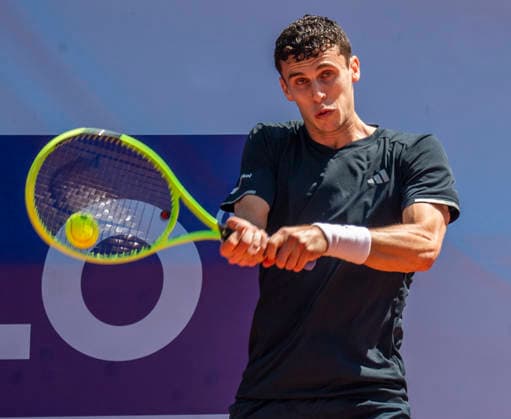 July 17, 2026, Gstaad, Switzerland: JUAN MANUEL CERUNDOLO of Argentina in action against C. Ruud (NOR) during the semi-finals of the ATP, Tennis Herren Swiss Open at Roy Emerson Arena in Gstaad. Cerundolo won 3:6, 7:5, 6:2. Tennis 2026: ATP Swiss Open: CERUNDOLO 3:6 7:5 6:2 RUUD  - ZUMAd206 20260717_zip_d206_060 Copyright: xEricxDubostx