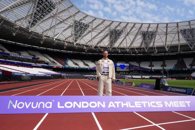 Track and Field: London Athletics Meet Josh Kerr (GBR) poses during London Athletics Meet press conference, PK, Pressekonferenz at London Stadium, Friday, July 17, 2026, in London, United Kingdom. London England United Kingdom EDITORIAL USE ONLY Copyright: xImagexofxSportx ImagexofxSportx iosphotos414838