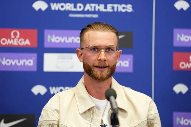 Track and Field: London Athletics Meet Josh Kerr (GBR) during London Athletics Meet press conference, PK, Pressekonferenz at London Stadium, Friday, July 17, 2026, in London, United Kingdom. London England United Kingdom EDITORIAL USE ONLY Copyright: xImagexofxSportx ImagexofxSportx iosphotos414840