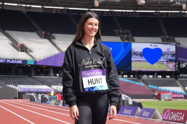 Track and Field: London Athletics Meet Amy Hunt (GBR) poses during London Athletics Meet press conference, PK, Pressekonferenz at London Stadium, Friday, July 17, 2026, in London, United Kingdom. London England United Kingdom EDITORIAL USE ONLY Copyright: xImagexofxSportx ImagexofxSportx iosphotos414845