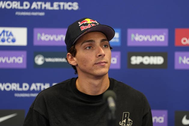 Track and Field: London Athletics Meet Mondo Duplantis aka Armand Duplantis (SWE) during London Athletics Meet press conference, PK, Pressekonferenz at London Stadium, Friday, July 17, 2026, in London, United Kingdom. London England United Kingdom EDITORIAL USE ONLY Copyright: xImagexofxSportx ImagexofxSportx iosphotos414804