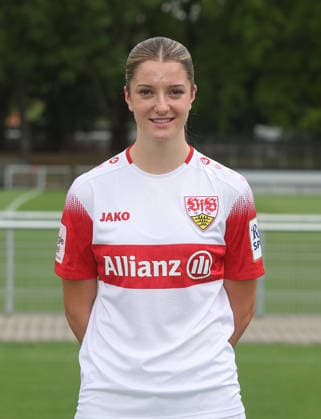 BAU Stuttgart , Lenelotte Müller; VfB Stuttgart Frauen ; 1.BL Frauen, Porträttermin 2026 2027, *** BAU Stuttgart, Lenelotte Müller, VfB Stuttgart Women s 1st Team (Women s Bundesliga), Photo Shoot 2026–2027,