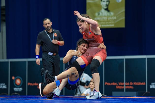 Wrestling Ranking Series Polyak & Janos & Istvan Memorial 68kg WW - Nesrin Bas (TUR) df. Nigar Mirzazada (AZE) *** Wrestling Ranking Series: Janos Istvan Polyak Memorial, 68 kg WW: Nesrin Bas (TUR) def. Nigar Mirzazada (AZE) Copyright: xUnitedxWorldxWrestlingx xAmirrezx United World Wrestling Kadir C